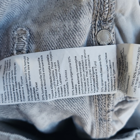 All Saints Mia Sparkle Carpenter Jeans Silver/Grey Size 26 - Picture 11 of 16